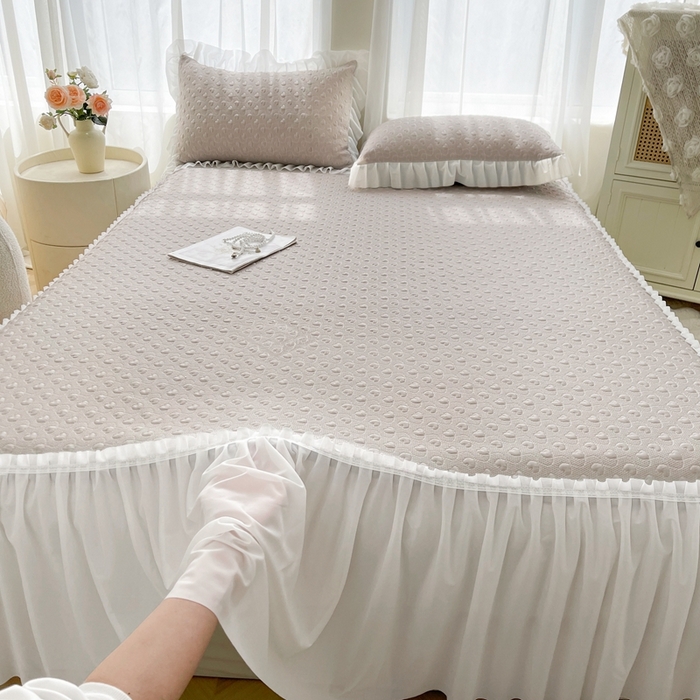 怡源梦 2025新款A类高分子凉感凉席床裙款-心动系列 香槟金