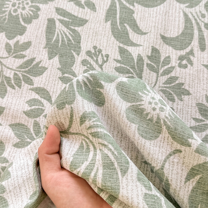 91家纺网 家纺一手货源 找家纺 韩巢家纺 2025新款全棉纯棉田园小清新花卉老粗布席子凉席夏季凉席席子床笠款床套 青花-绿