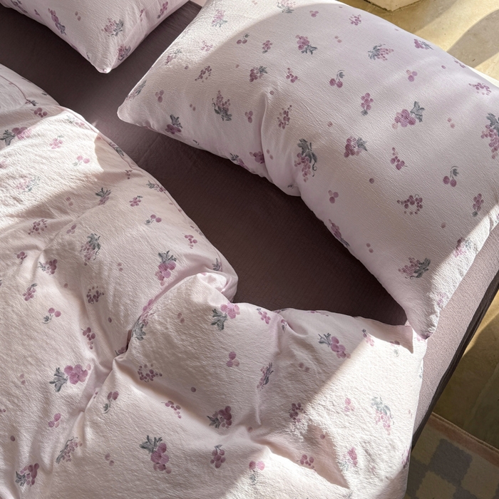 91家纺网 家纺一手货源 找家纺 韩巢家纺 2025新款云感提花双层纱单被套被套单件单品被套-（提供卖家秀） 葡萄七分甜