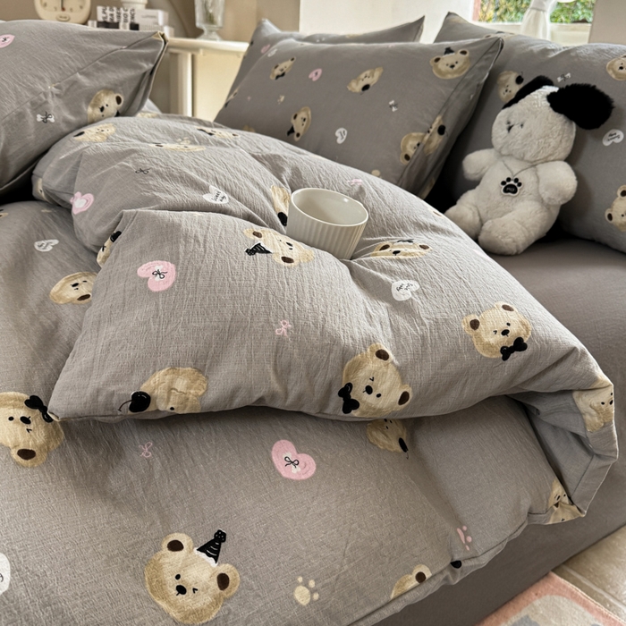韩巢家纺 2025新款云感提花双层纱单被套被套单件单品被套-（提供卖家秀） 奇妙小熊