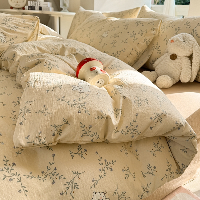 韩巢家纺 2025新款云感提花双层纱单被套被套单件单品被套-（提供卖家秀） 森田野园