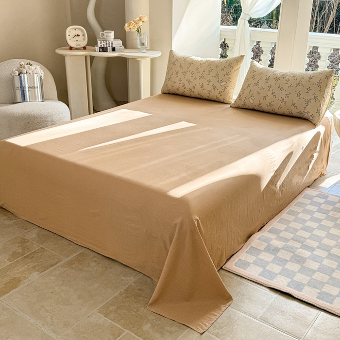 91家纺网 家纺一手货源 找家纺 韩巢家纺 2025新款云感提花双层纱单被套被套单件单品被套-（提供卖家秀） 森田野园