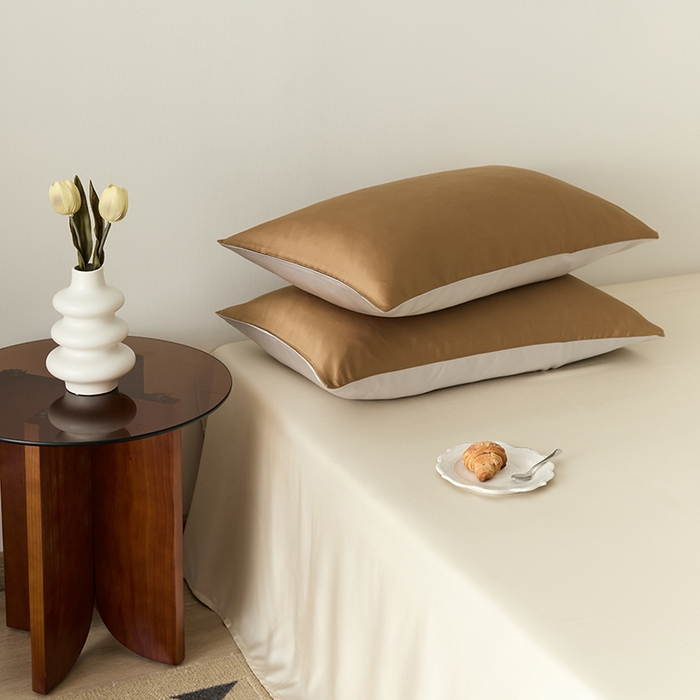 91家纺网 家纺一手货源 找家纺 （总）咏绒家纺工厂店 2025新款60S奥地利兰精天丝轻奢系列-单枕套（风格二）