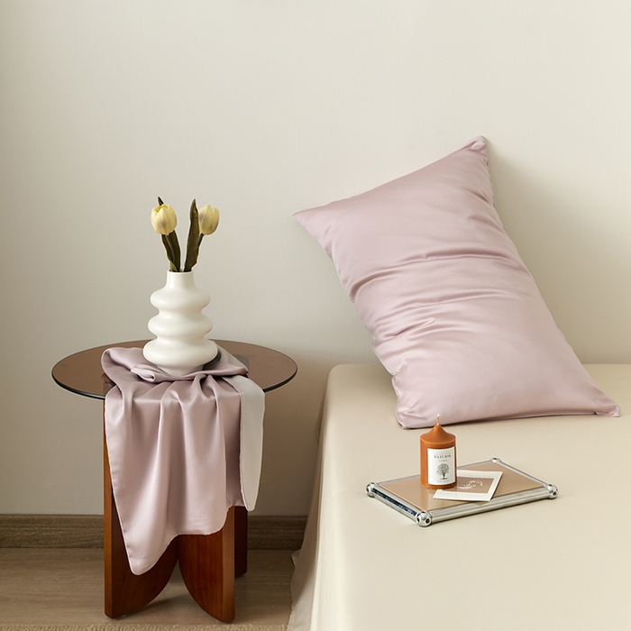 91家纺网 家纺一手货源 找家纺 （总）咏绒家纺工厂店 2025新款60S奥地利兰精天丝轻奢系列-单枕套（风格二）