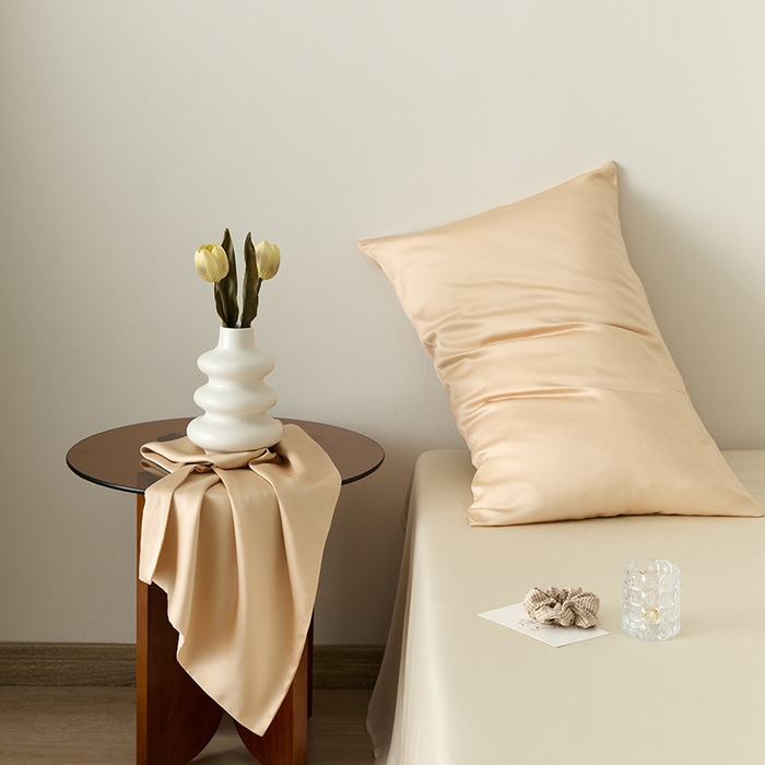 91家纺网 家纺一手货源 找家纺 （总）咏绒家纺工厂店 2025新款60S奥地利兰精天丝轻奢系列-单枕套（风格二）