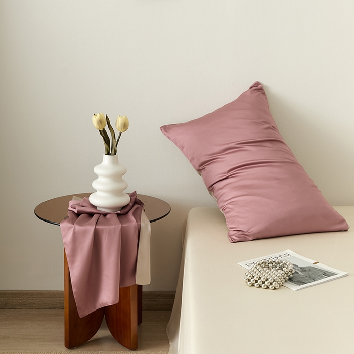 91家纺网 家纺一手货源 找家纺 （总）咏绒家纺工厂店 2025新款60S奥地利兰精天丝轻奢系列-单枕套（风格二）