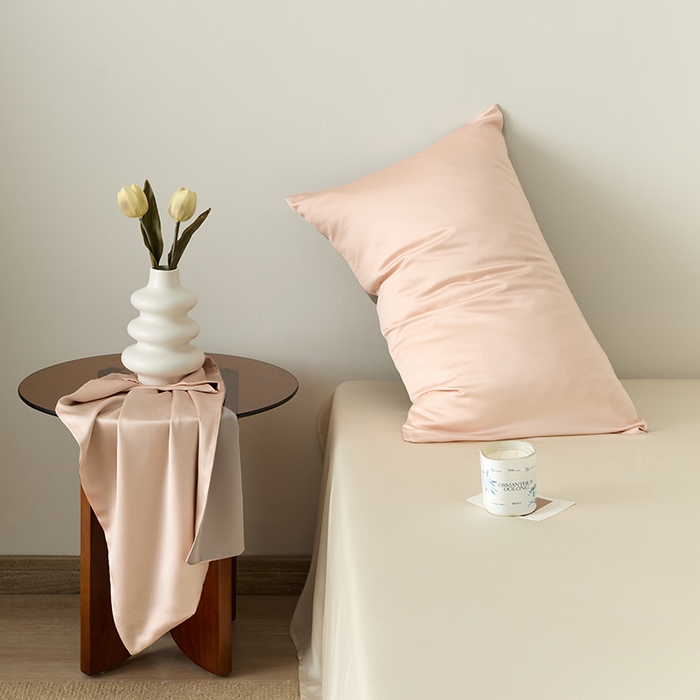 91家纺网 家纺一手货源 找家纺 （总）咏绒家纺工厂店 2025新款60S奥地利兰精天丝轻奢系列-单枕套（风格二）