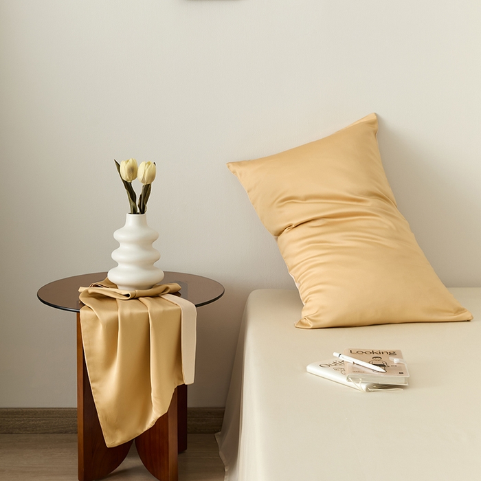 91家纺网 家纺一手货源 找家纺 （总）咏绒家纺工厂店 2025新款60S奥地利兰精天丝轻奢系列-单枕套（风格二）