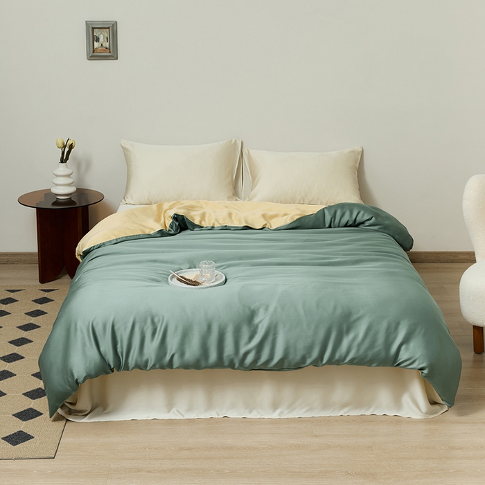 91家纺网 家纺一手货源 找家纺 （总）咏绒家纺工厂店 2025新款60S奥地利兰精天丝轻奢系列-单被套（风格二）