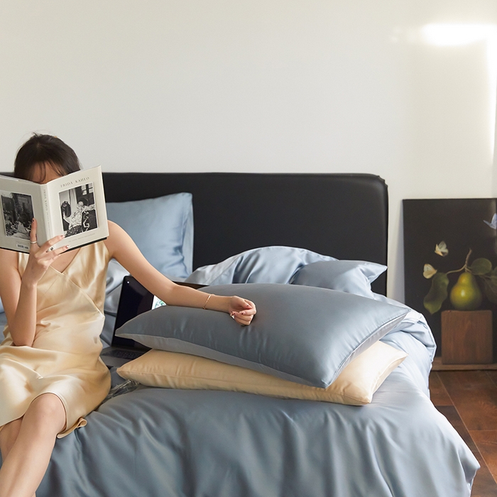 91家纺网 家纺一手货源 找家纺 （总）咏绒家纺工厂店 2025新款60S奥地利兰精天丝轻奢四件套系列（风格二）