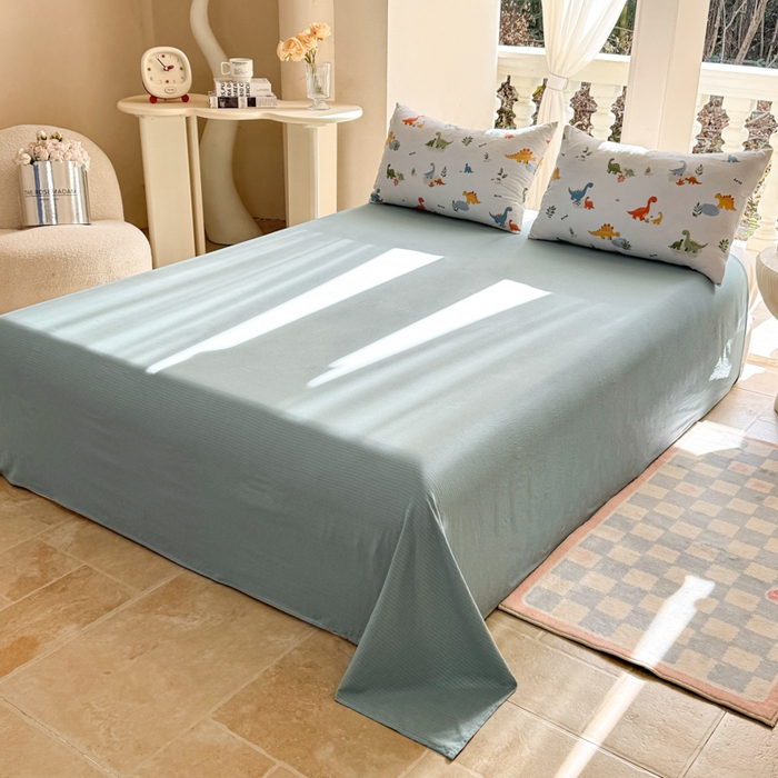 91家纺网 家纺一手货源 找家纺 韩巢家纺 2025新款云感提花双层纱单被套被套单件单品被套-（提供卖家秀） 树林小小龙