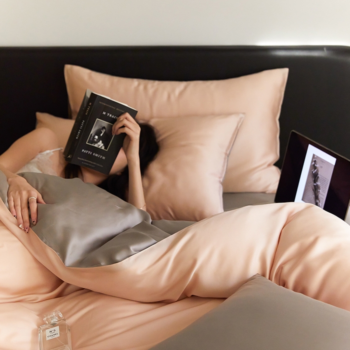 91家纺网 家纺一手货源 找家纺 （总）咏绒家纺工厂店 2025新款60S奥地利兰精天丝轻奢四件套系列（风格二）