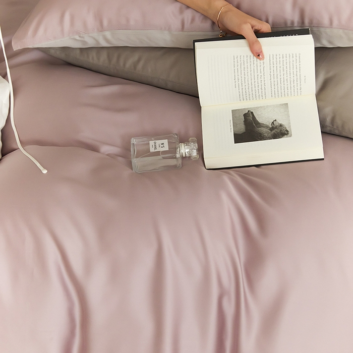 91家纺网 家纺一手货源 找家纺 咏绒家纺工厂店 2025新款60S奥地利兰精天丝轻奢四件套系列（风格二） 满天星紫-曙光银