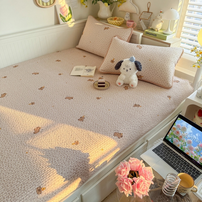 茉夕家纺 2025新款新疆棉花水洗床盖 调皮巴拉