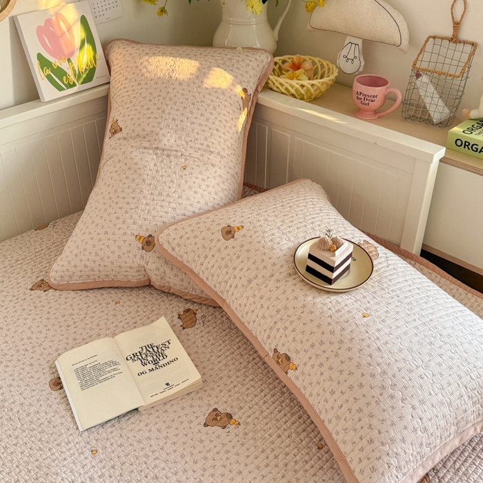 91家纺网 家纺一手货源 找家纺 茉夕家纺 2025新款新疆棉花水洗床盖 调皮巴拉