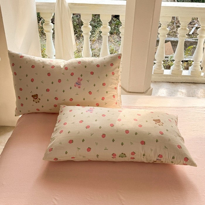 91家纺网 家纺一手货源 找家纺 韩巢家纺 2025新款云感提花双层纱单被套被套单件单品被套-（提供卖家秀） 邮一颗草莓