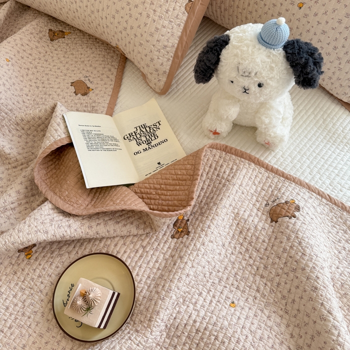 91家纺网 家纺一手货源 找家纺 茉夕家纺 2025新款新疆棉花水洗床盖 调皮巴拉