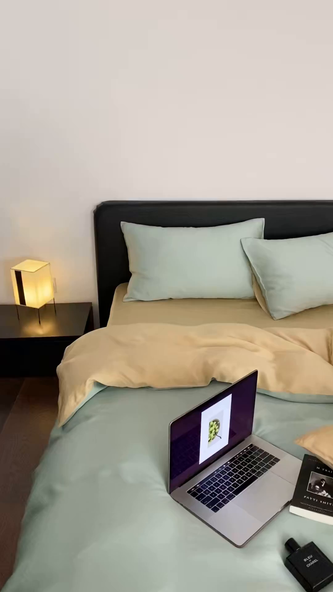 91家纺网 家纺一手货源 找家纺 咏绒家纺工厂店 2025新款60S奥地利兰精天丝轻奢四件套系列（风格二） 浅艾绿-香槟金