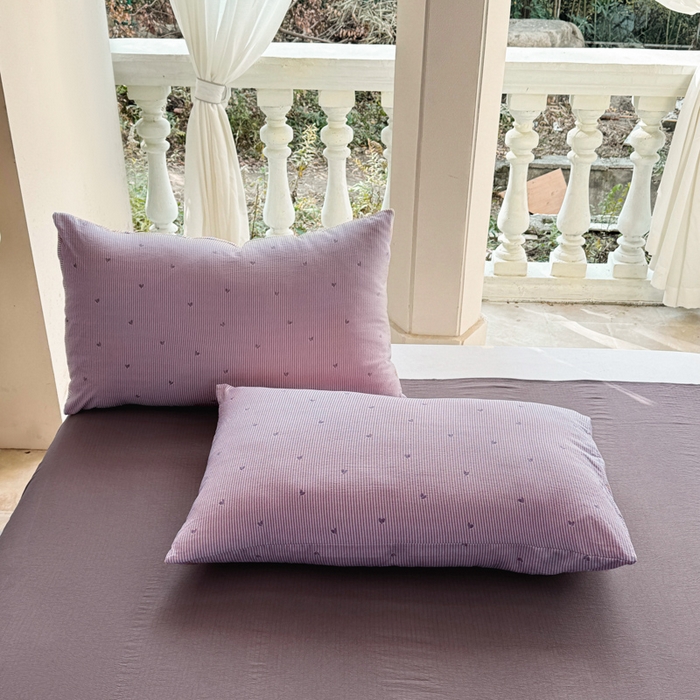 91家纺网 家纺一手货源 找家纺 韩巢家纺 2025新款云感提花双层纱单被套被套单件单品被套-（提供卖家秀） 紫倾心