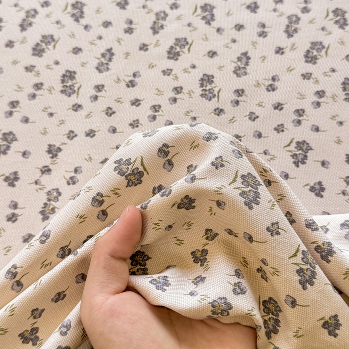 91家纺网 家纺一手货源 找家纺 韩巢家纺 2025新款全棉纯棉田园小清新花卉老粗布席子凉席夏季凉席席子床笠款床套 紫韵