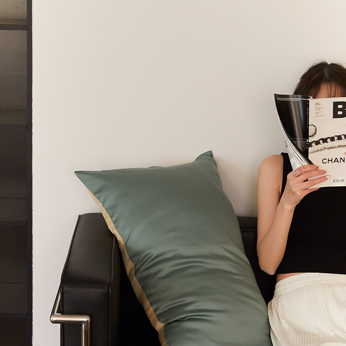 91家纺网 家纺一手货源 找家纺 咏绒家纺工厂店 2025新款60S奥地利兰精天丝轻奢四件套系列（风格二） 天青色-香槟金