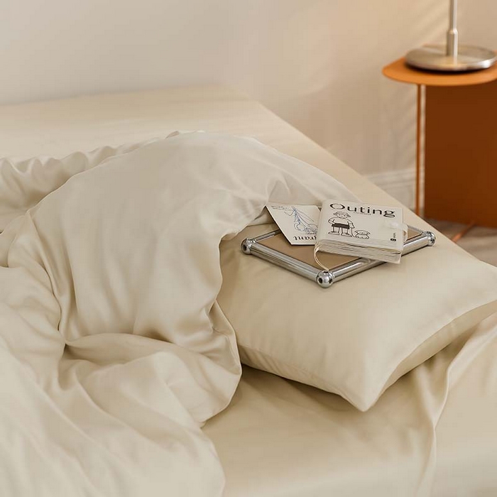 91家纺网 家纺一手货源 找家纺 咏绒家纺工厂店 2025新款60S奥地利兰精天丝轻奢系列（风格三） 满天星紫-曙光银