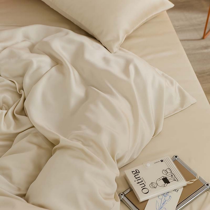 91家纺网 家纺一手货源 找家纺 咏绒家纺工厂店 2025新款60S奥地利兰精天丝轻奢系列（风格三） 满天星紫-曙光银