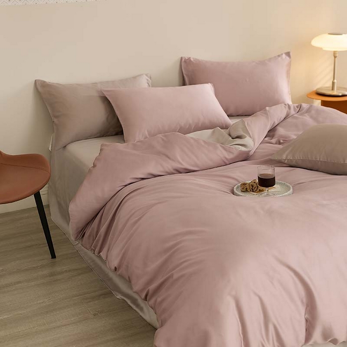 91家纺网 家纺一手货源 找家纺 咏绒家纺工厂店 2025新款60S奥地利兰精天丝轻奢系列（风格三） 满天星紫-曙光银