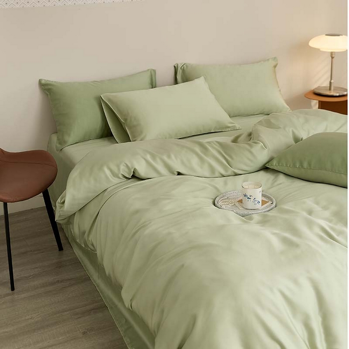 91家纺网 家纺一手货源 找家纺 咏绒家纺工厂店 2025新款60S奥地利兰精天丝轻奢系列（风格三） 嫩芽绿