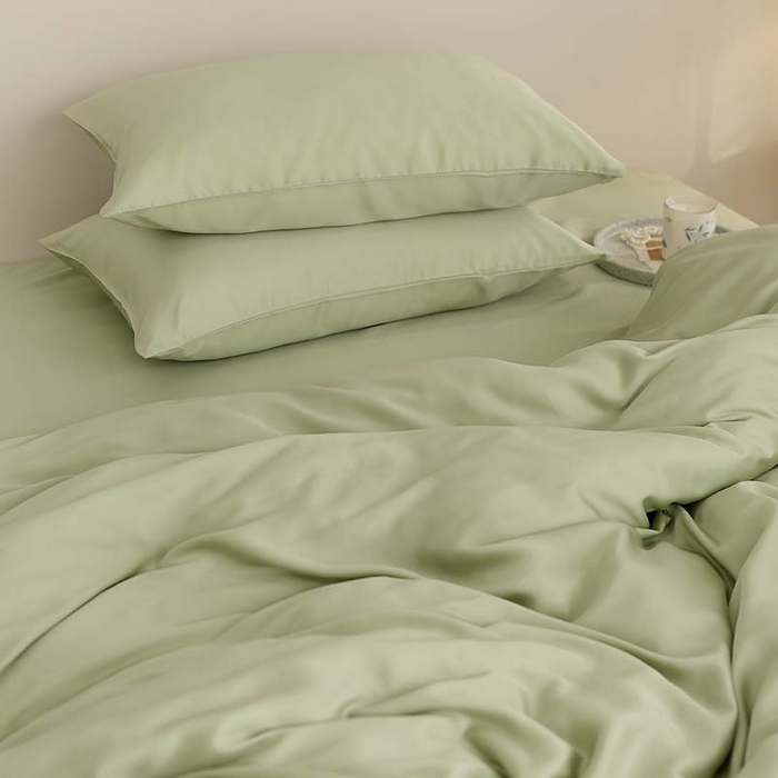 91家纺网 家纺一手货源 找家纺 咏绒家纺工厂店 2025新款60S奥地利兰精天丝轻奢系列（风格三） 嫩芽绿