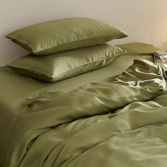 91家纺网 家纺一手货源 找家纺 咏绒家纺工厂店 2025新款60S奥地利兰精天丝轻奢系列（风格三） 欧芹绿