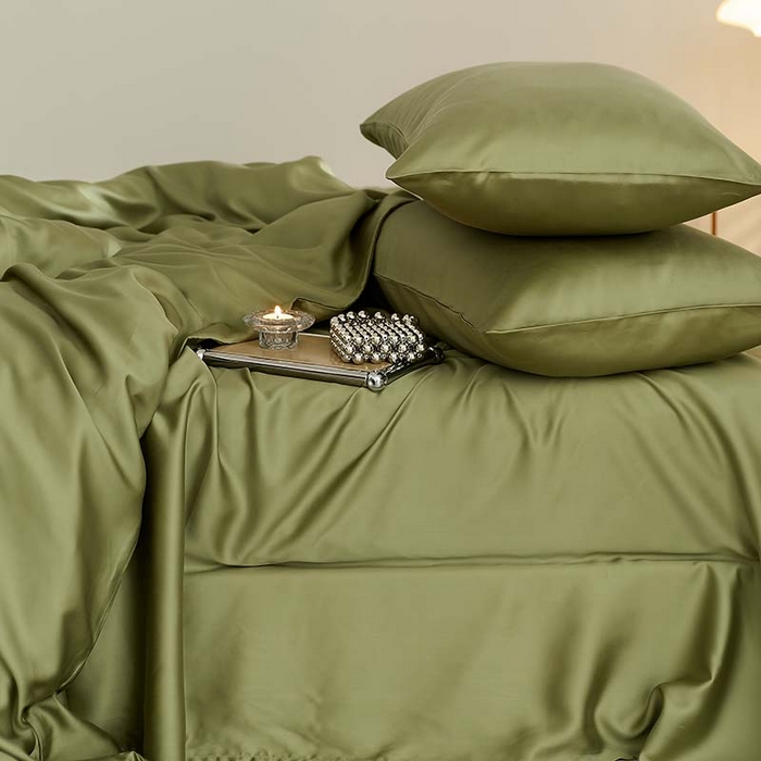 91家纺网 家纺一手货源 找家纺 咏绒家纺工厂店 2025新款60S奥地利兰精天丝轻奢系列（风格三） 欧芹绿