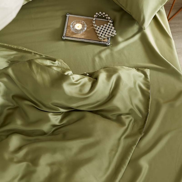 91家纺网 家纺一手货源 找家纺 咏绒家纺工厂店 2025新款60S奥地利兰精天丝轻奢系列（风格三） 欧芹绿