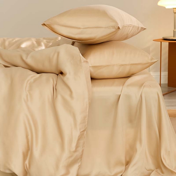 91家纺网 家纺一手货源 找家纺 咏绒家纺工厂店 2025新款60S奥地利兰精天丝轻奢系列（风格三） 沙茶色