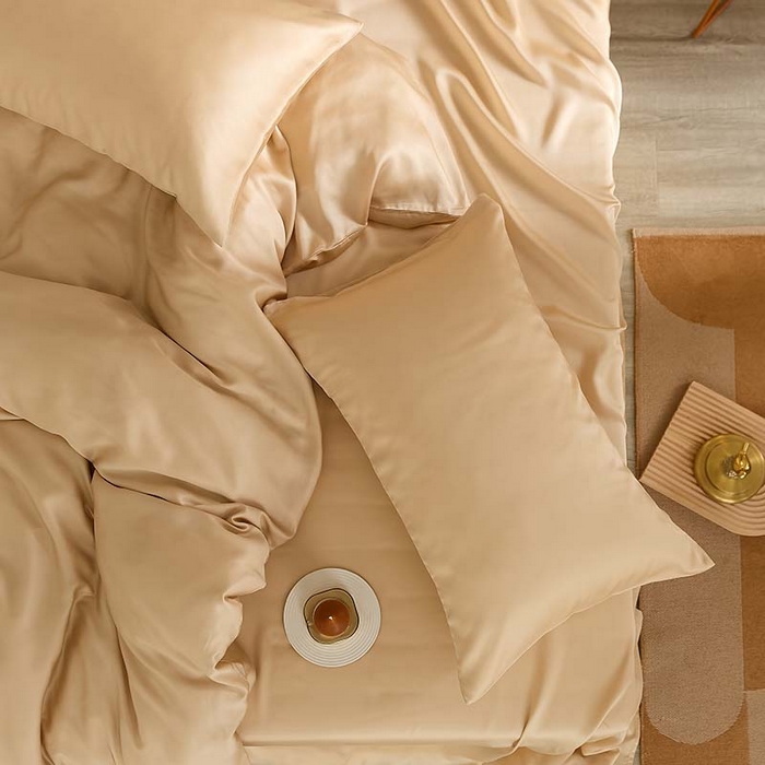 91家纺网 家纺一手货源 找家纺 咏绒家纺工厂店 2025新款60S奥地利兰精天丝轻奢系列（风格三） 沙茶色