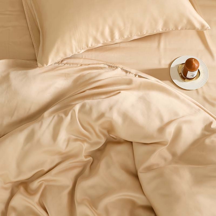 91家纺网 家纺一手货源 找家纺 咏绒家纺工厂店 2025新款60S奥地利兰精天丝轻奢系列（风格三） 沙茶色