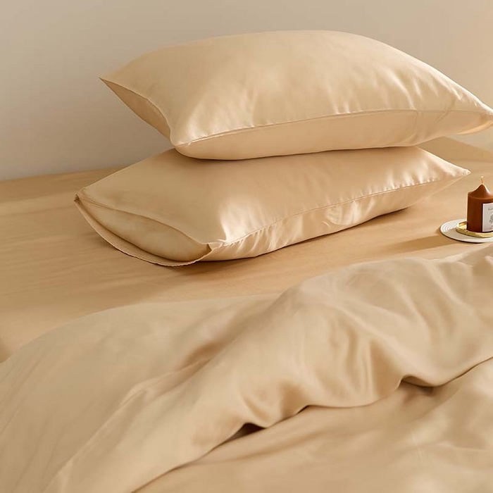 91家纺网 家纺一手货源 找家纺 咏绒家纺工厂店 2025新款60S奥地利兰精天丝轻奢系列（风格三） 沙茶色