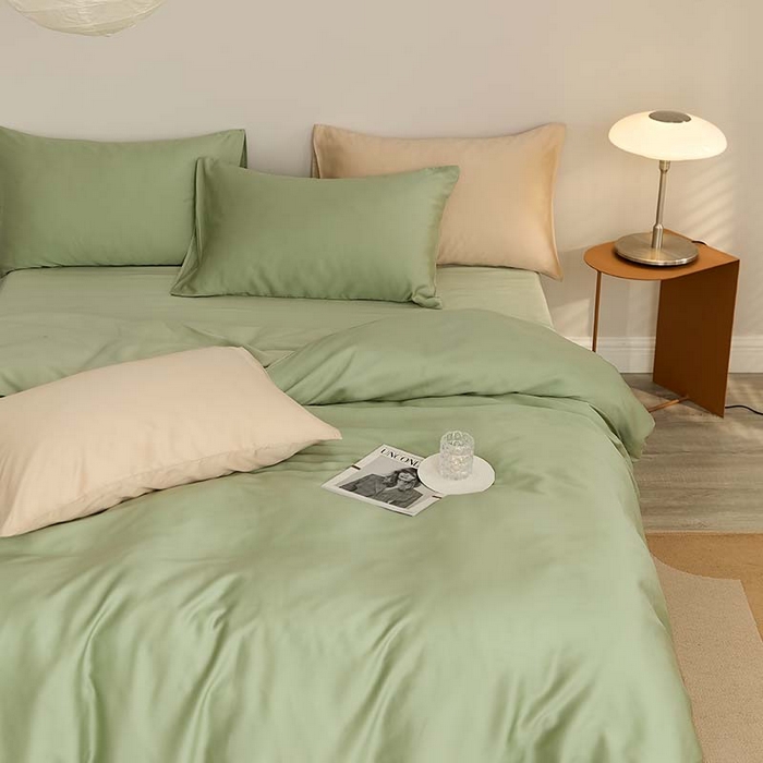 91家纺网 家纺一手货源 找家纺 咏绒家纺工厂店 2025新款60S奥地利兰精天丝轻奢系列（风格三） 香奈儿绿-嫩叶绿