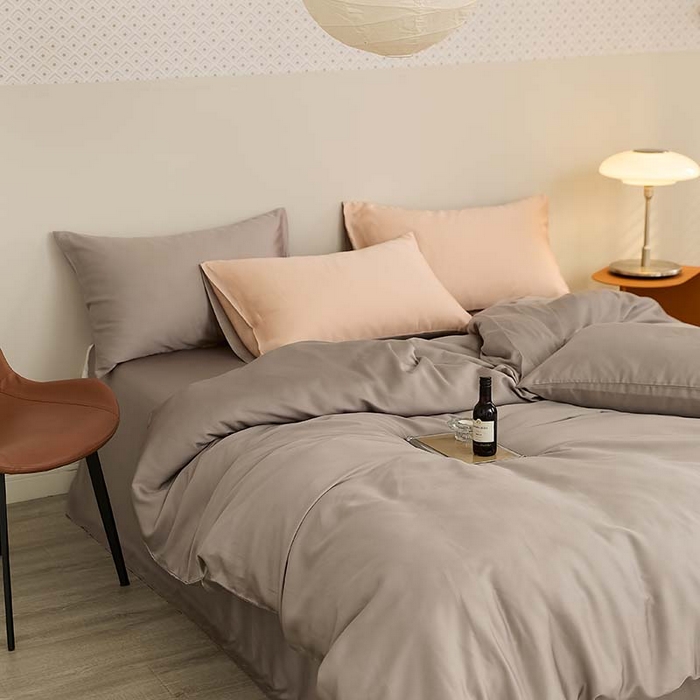 91家纺网 家纺一手货源 找家纺 咏绒家纺工厂店 2025新款60S奥地利兰精天丝轻奢系列（风格三） 岩石灰