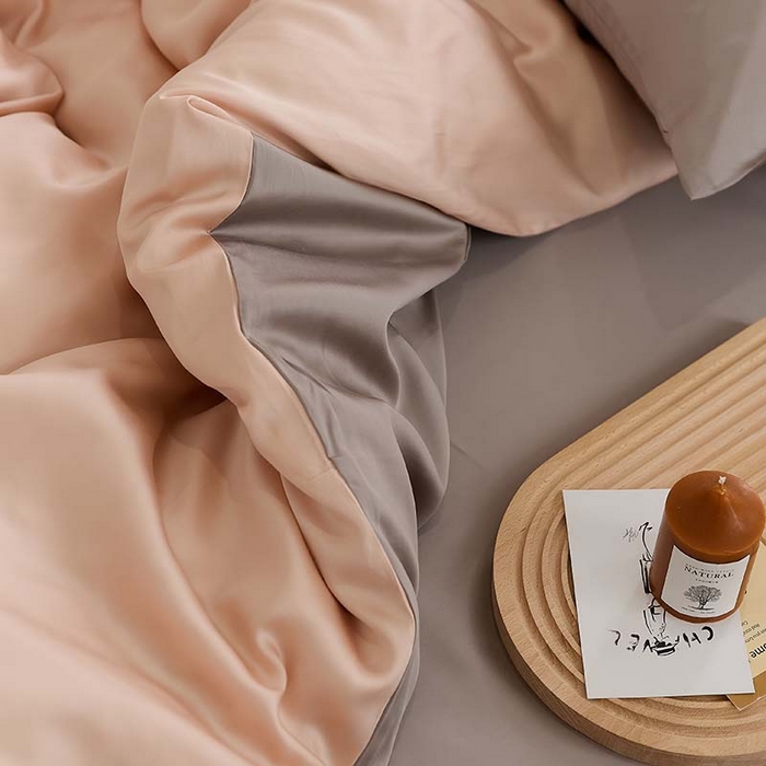 91家纺网 家纺一手货源 找家纺 咏绒家纺工厂店 2025新款60S奥地利兰精天丝轻奢系列（风格三） 月光色-岩石灰