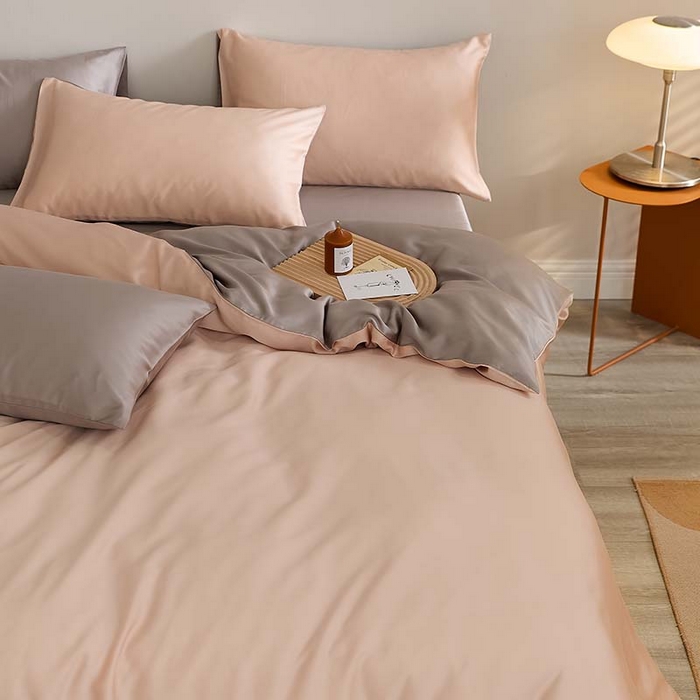 91家纺网 家纺一手货源 找家纺 咏绒家纺工厂店 2025新款60S奥地利兰精天丝轻奢系列（风格三） 月光色-岩石灰