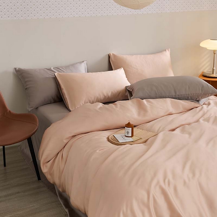 91家纺网 家纺一手货源 找家纺 咏绒家纺工厂店 2025新款60S奥地利兰精天丝轻奢系列（风格三） 月光色-岩石灰