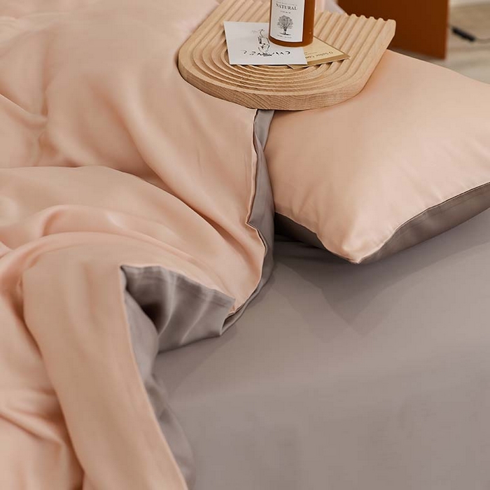 91家纺网 家纺一手货源 找家纺 咏绒家纺工厂店 2025新款60S奥地利兰精天丝轻奢系列（风格三） 月光色-岩石灰