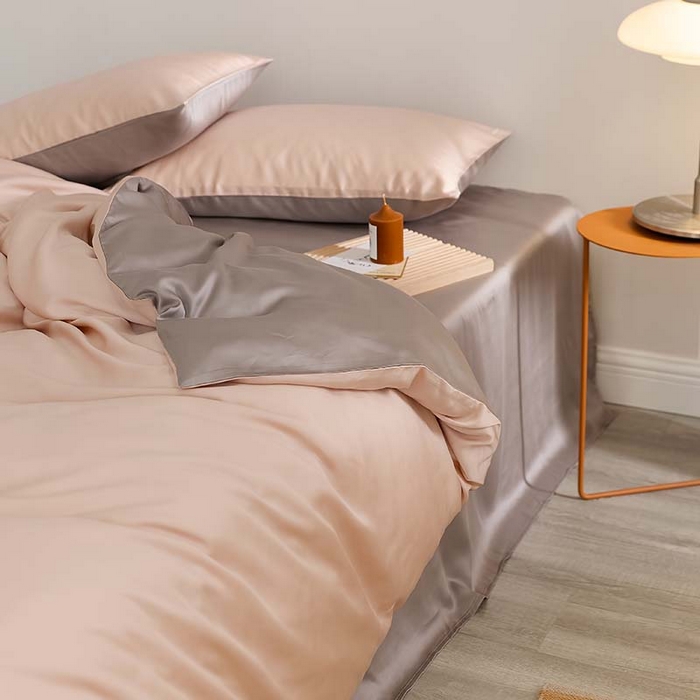 91家纺网 家纺一手货源 找家纺 咏绒家纺工厂店 2025新款60S奥地利兰精天丝轻奢系列（风格三） 月光色-岩石灰