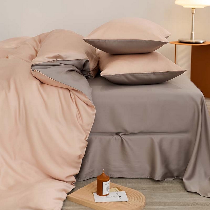 91家纺网 家纺一手货源 找家纺 咏绒家纺工厂店 2025新款60S奥地利兰精天丝轻奢系列（风格三） 月光色-岩石灰