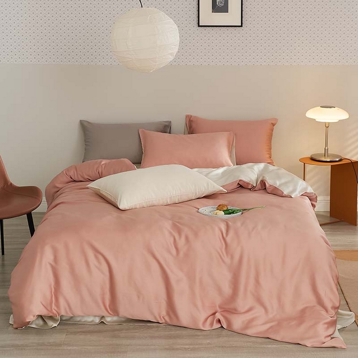 咏绒家纺工厂店 2025新款60S奥地利兰精天丝轻奢系列（风格三） 芝芝桃桃-极地白