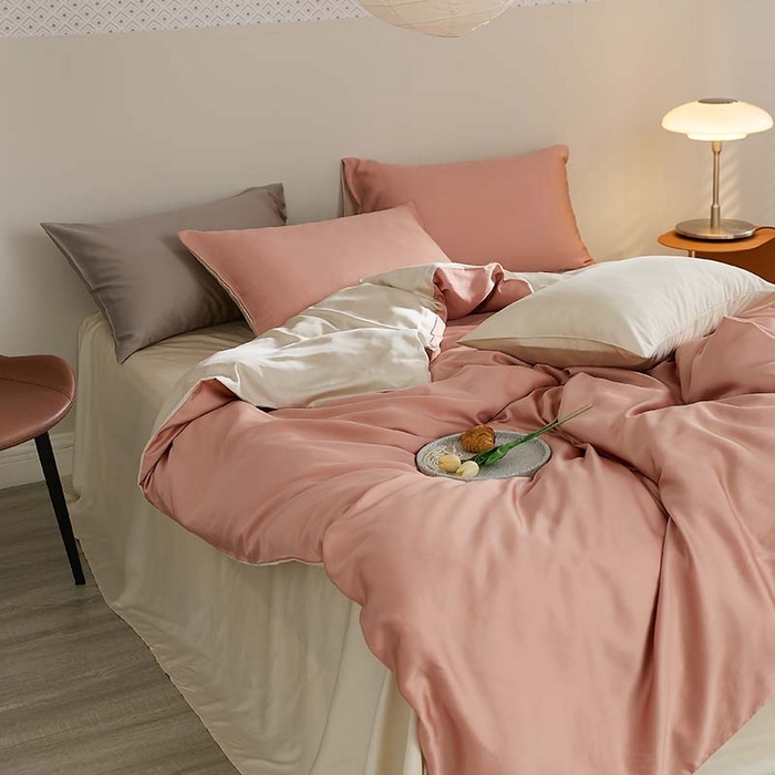 91家纺网 家纺一手货源 找家纺 咏绒家纺工厂店 2025新款60S奥地利兰精天丝轻奢系列（风格三） 芝芝桃桃-极地白