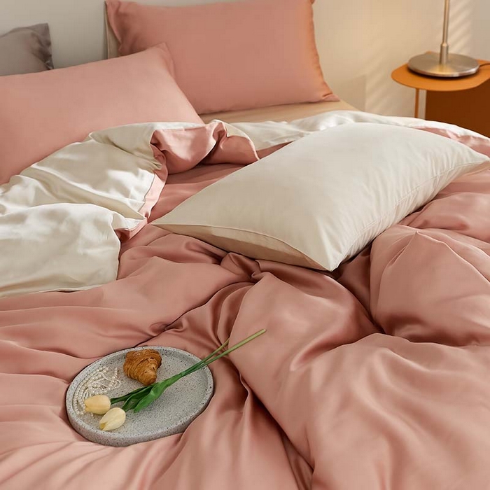 91家纺网 家纺一手货源 找家纺 咏绒家纺工厂店 2025新款60S奥地利兰精天丝轻奢系列（风格三） 芝芝桃桃-极地白