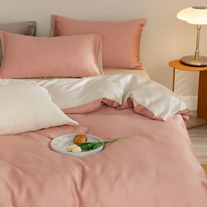 91家纺网 家纺一手货源 找家纺 咏绒家纺工厂店 2025新款60S奥地利兰精天丝轻奢系列（风格三） 芝芝桃桃-极地白