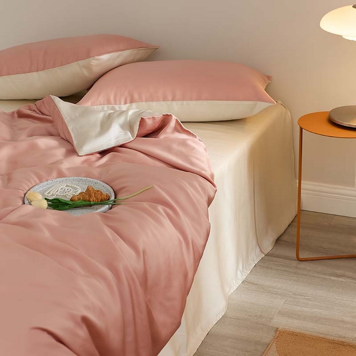 91家纺网 家纺一手货源 找家纺 咏绒家纺工厂店 2025新款60S奥地利兰精天丝轻奢系列（风格三） 芝芝桃桃-极地白